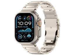 Bracelete para Apple Watch 46/49/45/44mm Liga de Titânio com Fecho de Segurança I Liberação Rápida Titânio XIAOMOYU