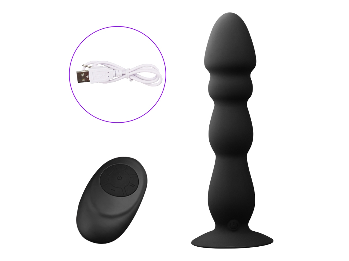 Vibrador De Controle Remoto Sem Fio Com Ventosa Para Mulheres (preto)