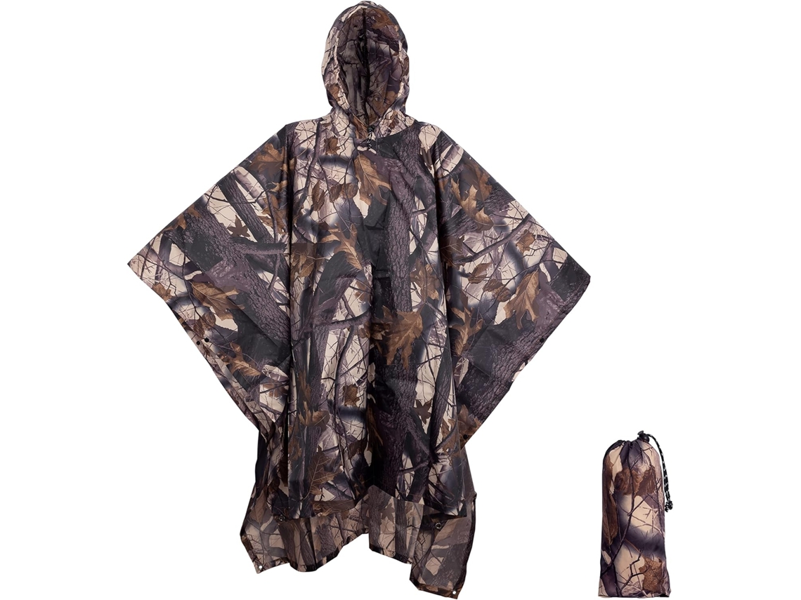 Poncho De Lluvia Unisex Multifuncional 3 En 1 Con Capucha