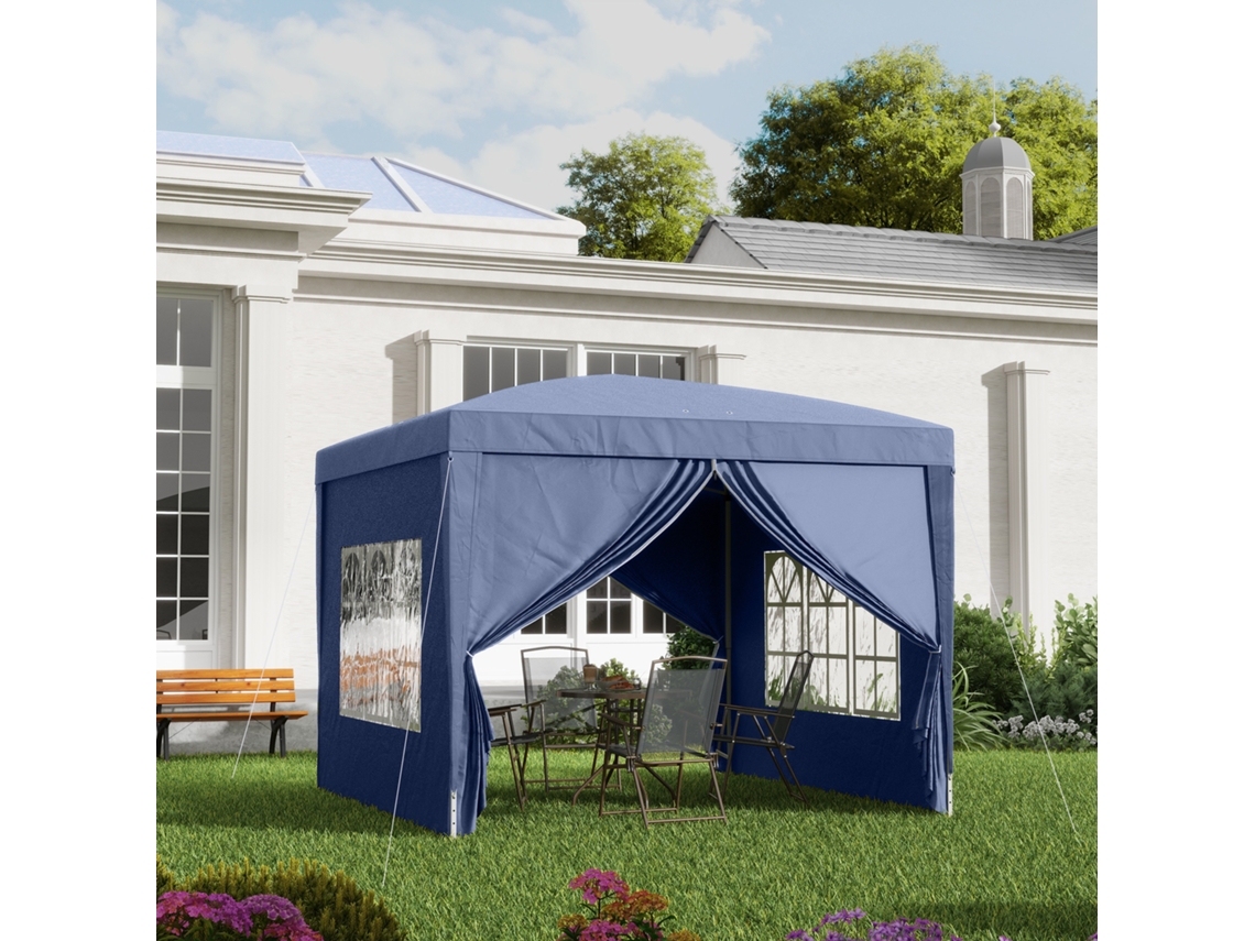 Toldo, Em Aço, Acabamento Azul, 258 X 295 X 295 Cm