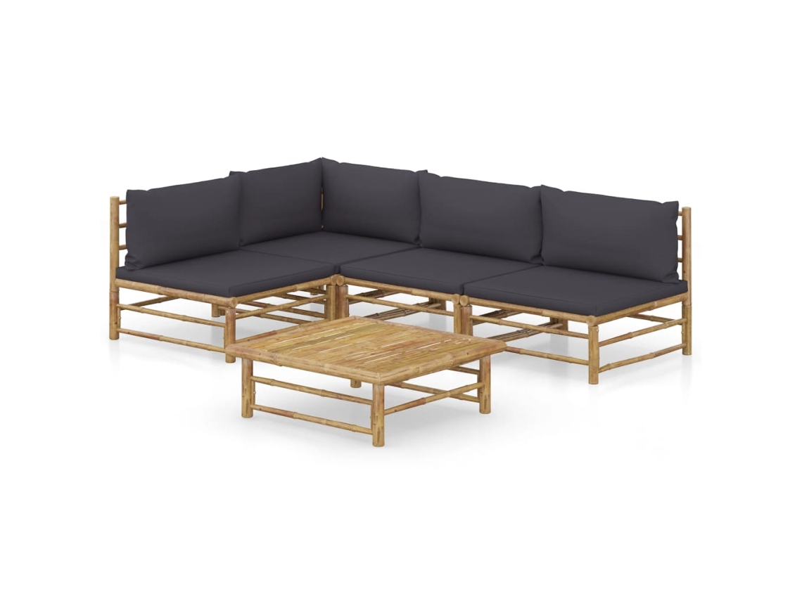 Garden Lounge Set, Garden Lounge Sets Vidaxl Cinzeto Bambu (n/a)