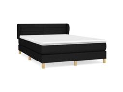 Box Spring Bed, Box Spring Beds Vidaxl Preto Tecido (140 X 200 Cm)