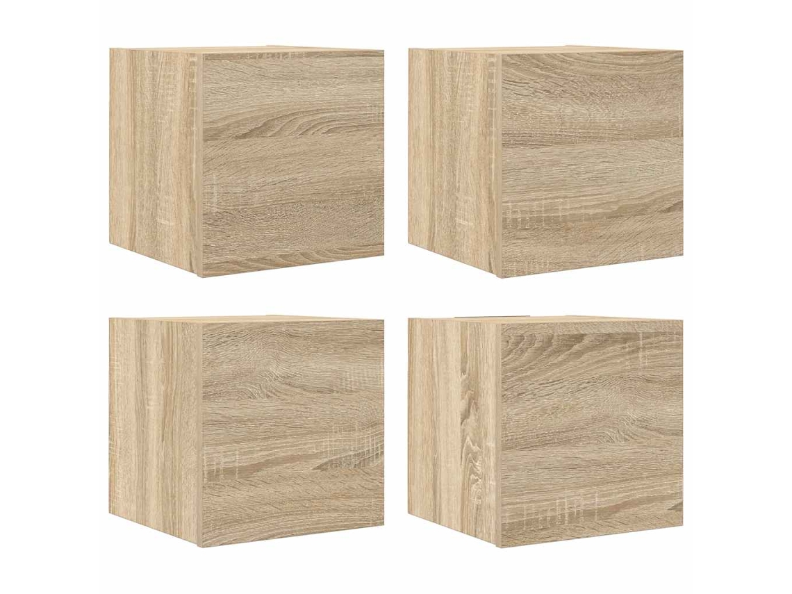 Tv Cabinet Set, Tv Cabinet Sets Vidaxl Marrom Madeira Processada (n/a)