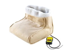 Aquecedor de pés massageador - PEARL - Forro ultramacio - Controle remoto com fio - Branco PEARL