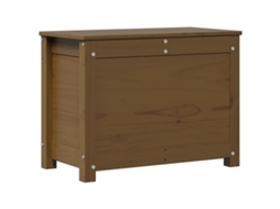 Caixa de Arrumação em Pinho Maciço Castanho Mel MAISON EXCLUSIVE 60x32x45,5 cm
