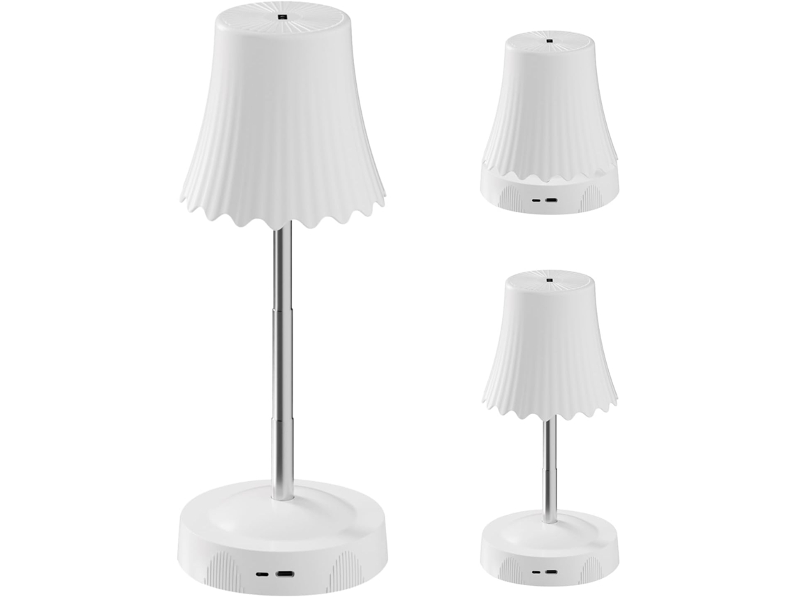 Luminária De Mesa Recarregável Com Sensor Gestos, Ajuste De Altura E Brilho