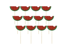 12pcs Topper De Bolo De Melancia Allinless
