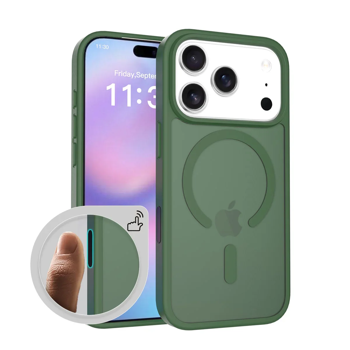 (verde, Iphone 16 Pro Max) Capa Fosca De Alta Qualidade, Em Cores Vibrantes E Agradável Ao Toque, Compatível Com Carregamento Sem Fio Magnético.