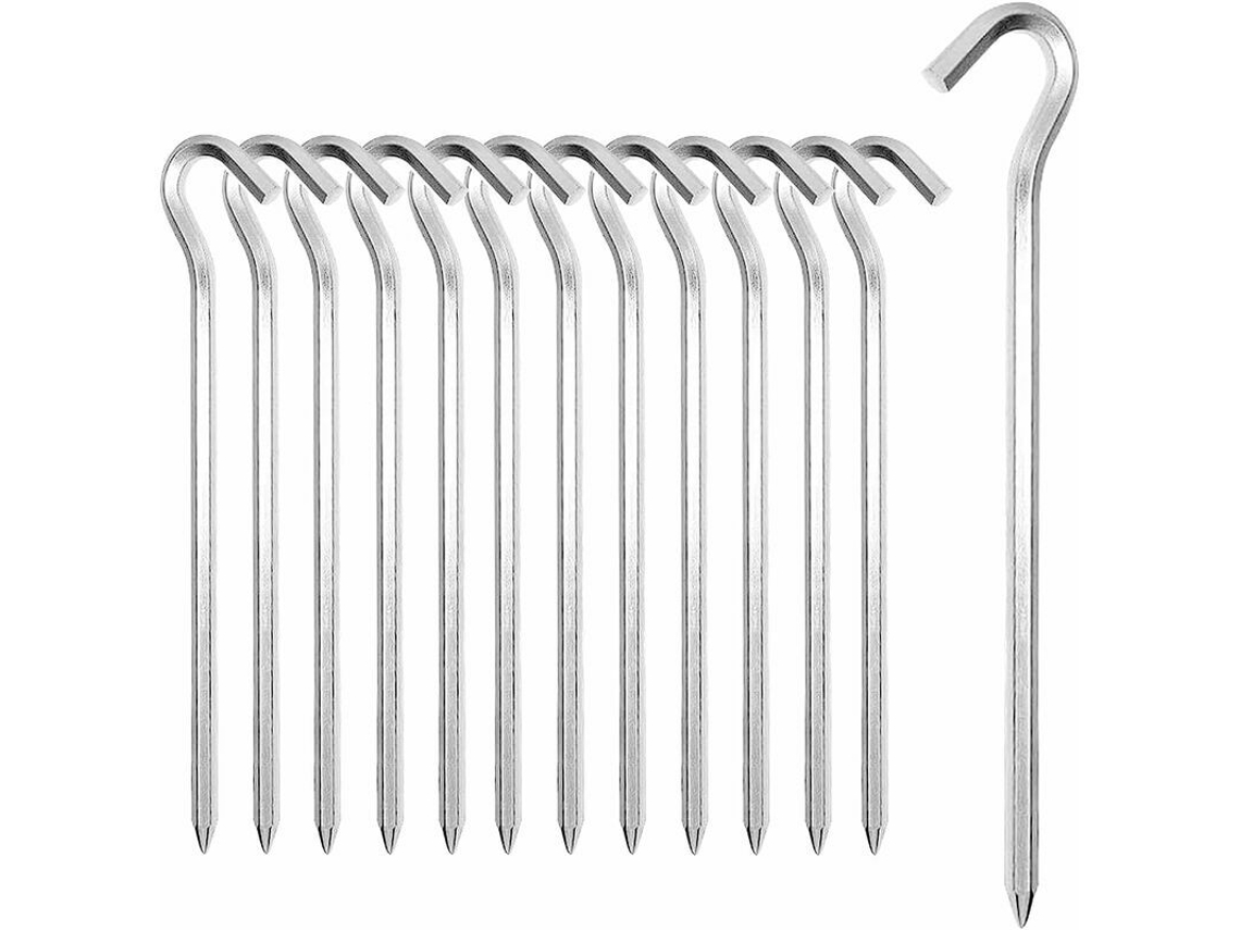 Estacas de Alumínio, 14 Unidades, 18 Cm, para Solo, Jardinagem, Pesca AQUAFORGE