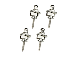 Conjunto de 4 Fivelas Redondas de Cobre para Correia de Guitarra AQUAFORGE (prata)