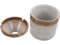 Cinzeiro Moderno Cerâmica Design Retrô Japonês Chinês Formato Funil Prova Vento Decorativo Varanda Restaurante GOKOCO