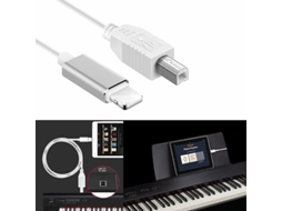Cabo conversor Lightning para Tipo B com teclado MIDI USB 2.0 para iPhone 7, 8, X e iPad Slowmoose