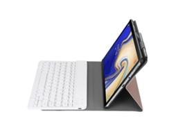 Capa De Couro Ultrafina E Destacável Com Teclado Bluetooth 3.0 Para Tablet Samsung Galaxy Tab A 10.1 T510 / T515, Com Compartimento E Suporte Para Can