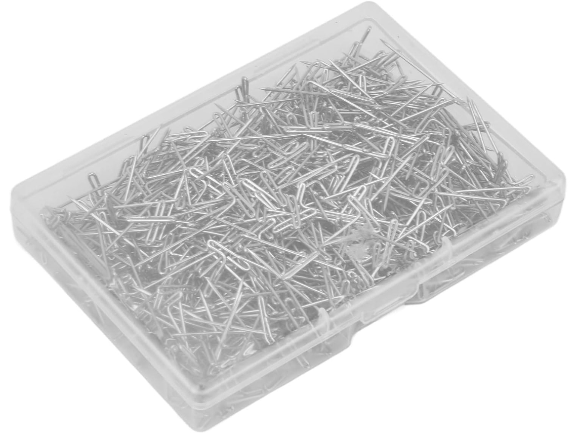 Aunmas 500-alfinetes Em Aço Inoxidável Formato De T, 27mm E 1, 06-polegadas, Com Caixa Plástica Para Costura, Artesanato