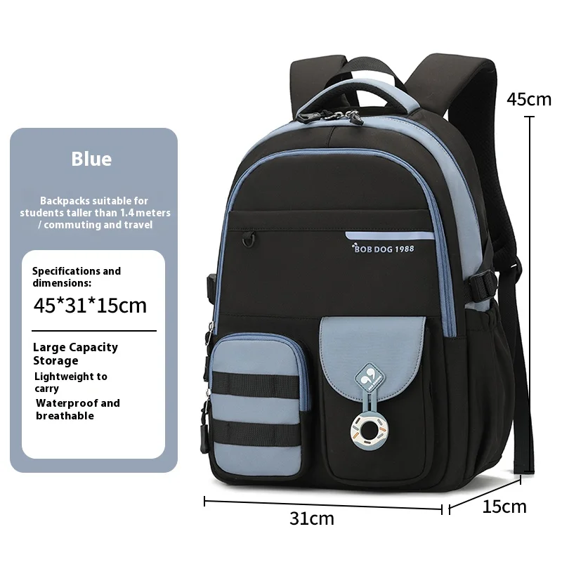 Mochila (azul) Com Compartimento Para Laptop E Vários Bolsos.
