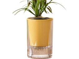 Vasos de Flores com Sistema de Autoirrigação, Floreira de Mesa com Dois Níveis, Vaso com Base Separada, para Cultivo em CHABERLU