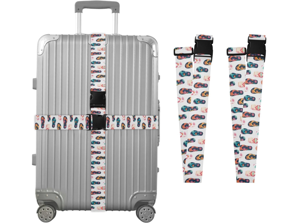 Conjunto De 2 Alças Bagagem Sem Costura Para Chinelos Praia, Alças De Viagem, Acessórios Para Cintos, Conector De