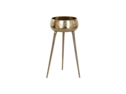 Vaso de Alumínio Dourado 46x46x100cm ALEXANDRA HOUSE LIVING