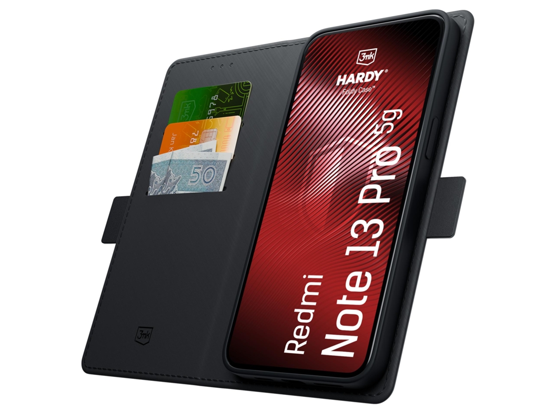Capa Redmi Note 13 Pro 5g 3mk Hardy Foldy Case Preto
