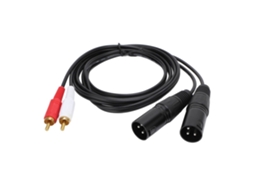 Cabo Adaptador Audível De Rosca Macho Para Plugue Duplo Xlr Duplo Para Receptor Av, Amplificador E Mixer, Microfone De 1,5 M*