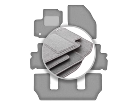 Tapetes Cinza Para: Ford Galaxy Mk2 7 Lugares (2006-2011)