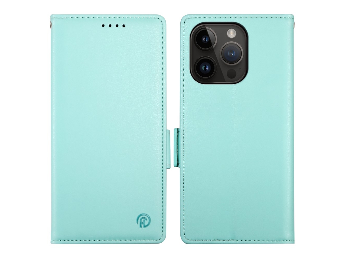 Capa Para Iphone 15 Pro Max Pele Sintética Verde