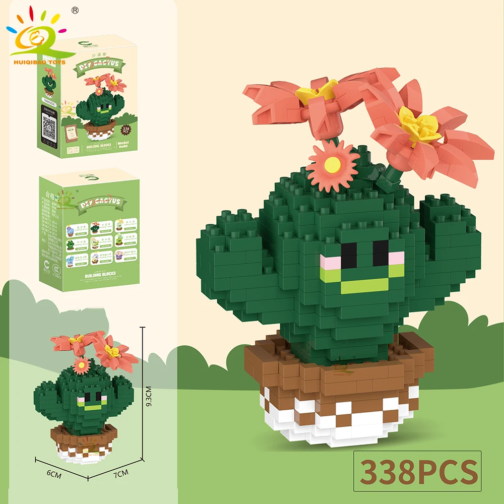 Mini Moc Planta em Blocos de Construção em Miniatura de Vidro