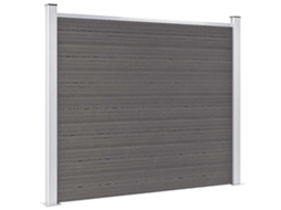 Fence Panel, Fence Panels Vidaxl Cinzeto Wpc (n/a)