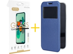 Kit Capa e Película Apple iPhone 11 Pro ACCETEL Gandy Flip (Azul)