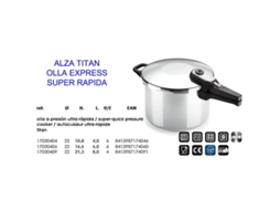 Alza titan olla expres super rapida 6 litros 17030406