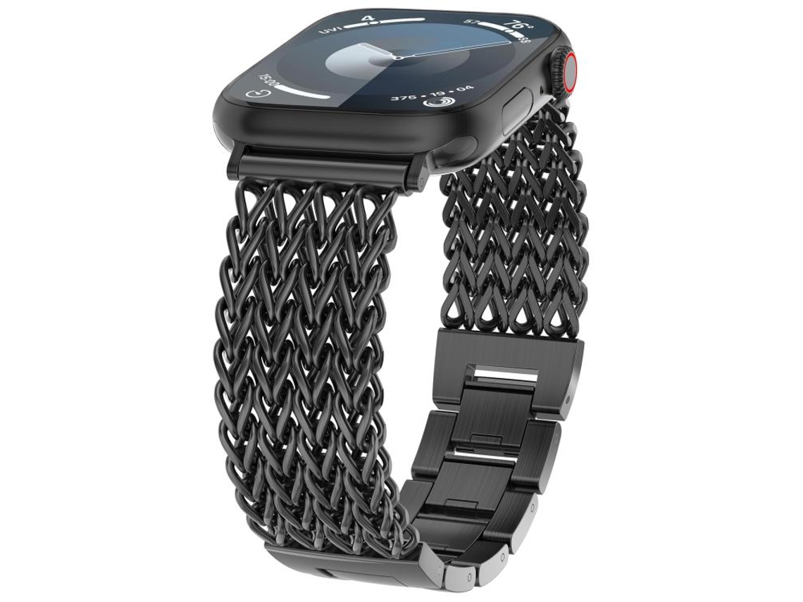 Bracelete para Apple Watch 42/41/40/38mm metal com fivela milanesa prateada XIAOMOYU