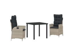 Conjunto de Móveis de Jardim 3 Pcs HARLANV1