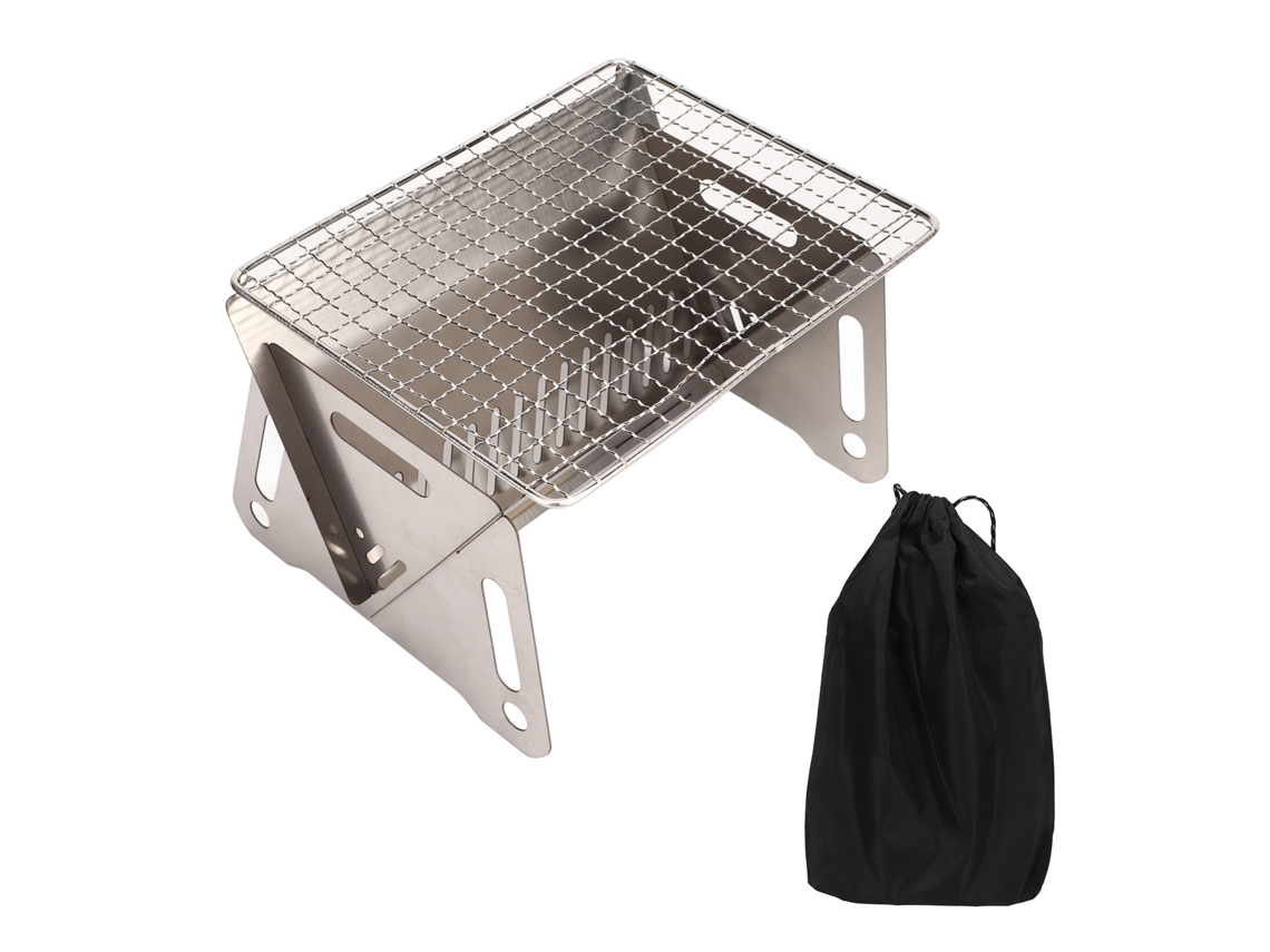Churrasqueira Pliável Aço Inox Resistente Ao Calor