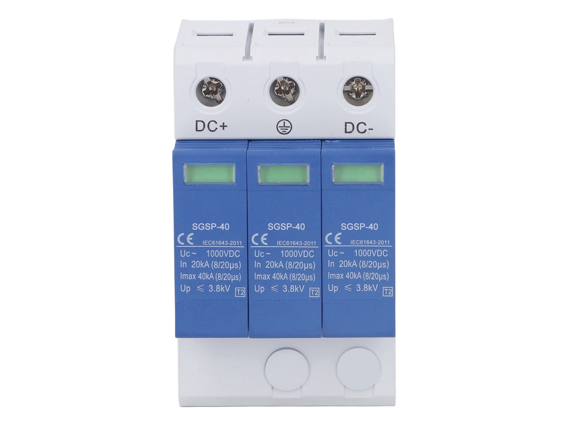 Veloriskku Protector de Sobrecarga Spd Dc1000v 40ka 3p para Fotovoltaica | S/MARCA
