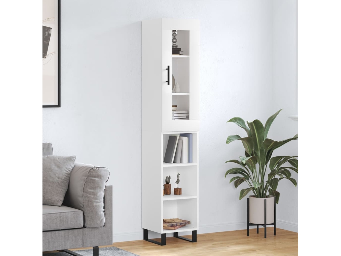 Armario alto 34,5x34x180 cm Madera procesada Blanco