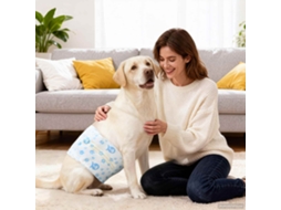 Vidaxl Fralda Descartável Machos 30 Unid. Branco L