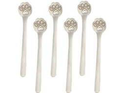 2026 colheres de Aço Inoxidável 304 15cm Claw Gato para Café Gelado Sobremesas Açúcar Comida Molhada Gatinhos 6 Peças