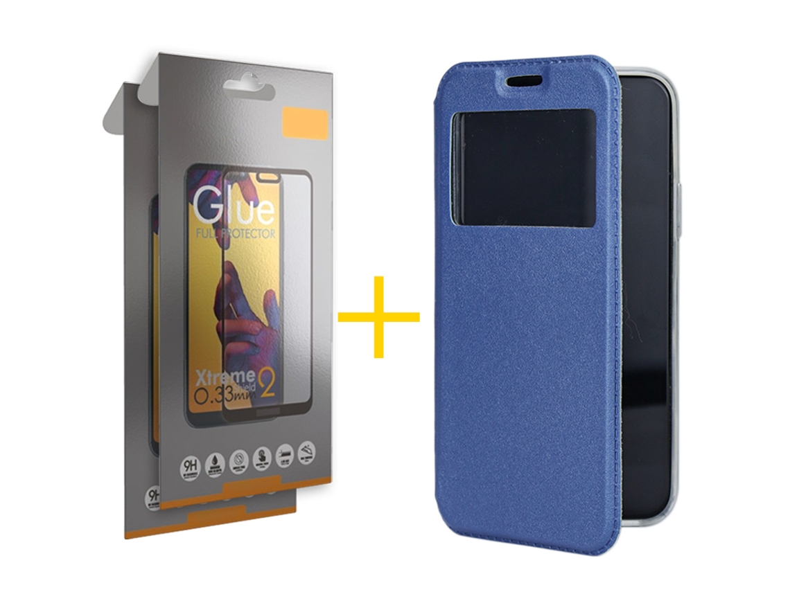 Pack 2 X Película de Vidro Temperado Full Capa GANDY Samsung Galaxy A20S GANDY Flip Cover Azul GANDY