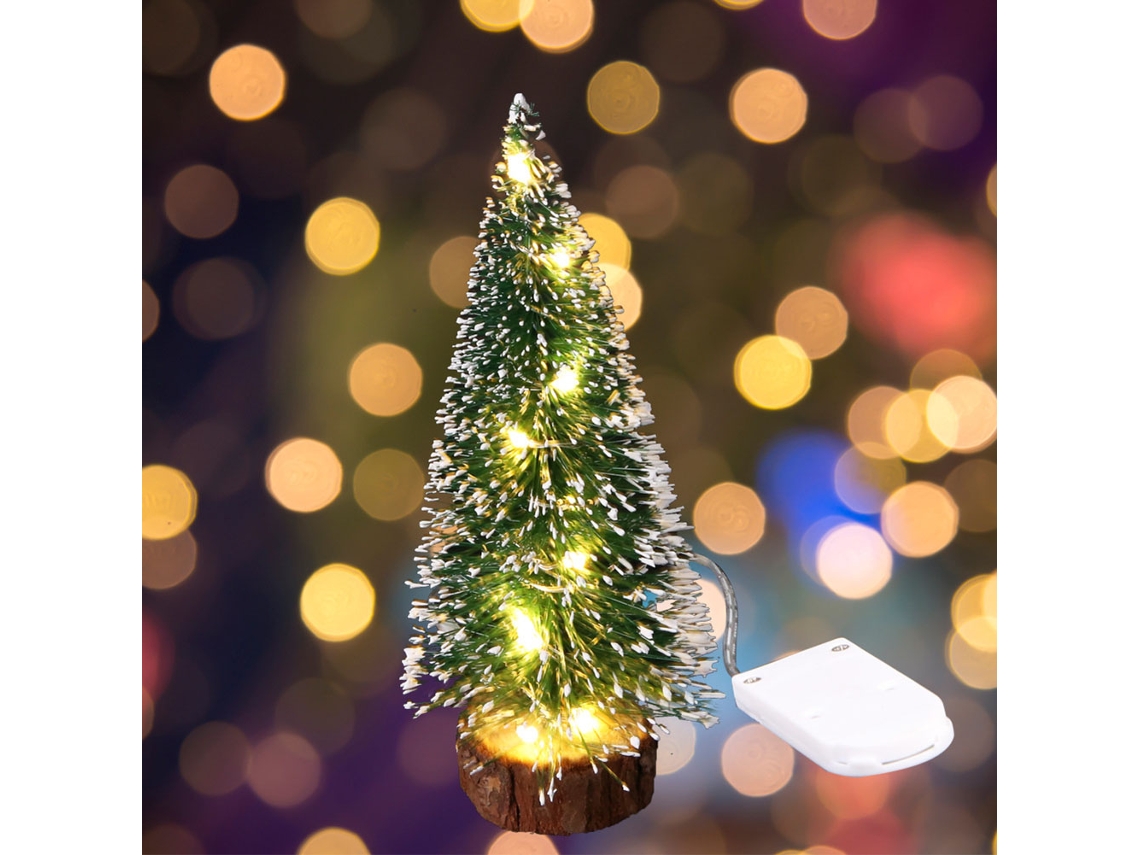 Mini Árvore De Natal (com Luzes Led, Verde Com Borda Fosca) Eoocoo