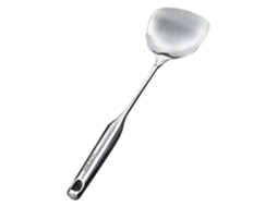 Espátula de aço inox com alça longa para fritura | S/MARCA