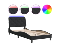 Bed Frame, Bed Frames Vidaxl Preto Veludo (80 X 200 Cm)