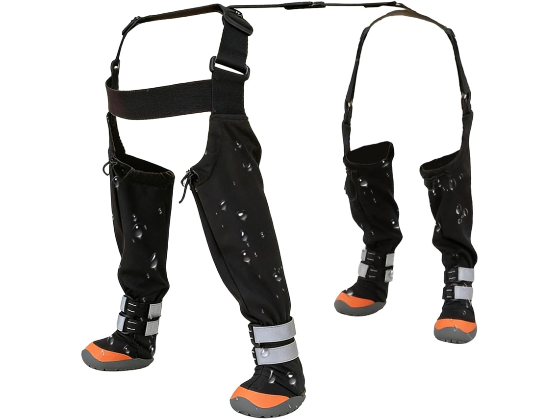 Sapatos Cães Com Tiras, Protetor De Pata Impermeável