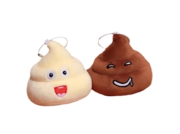 Pingente Decorativo Forma de Cocô Criativo para Bolsa, Chaveiro de Vaso Sanitário para Casal e Namorado Marrom Claro Divertido CHABERLU