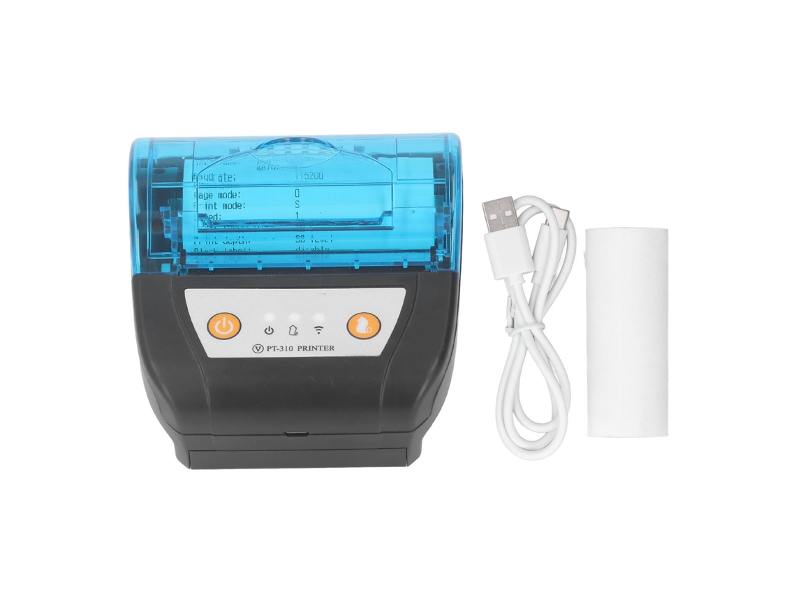 Impressora Térmica Portátil Bluetooth 80mm, com Bateria, para Recibos, Rótulos, Sem Fio, Pt 310 | S/MARCA
