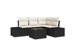 Conjunto 4 Conjunto De Sofá De Jardim Vidaxl Castanho Vime Pe