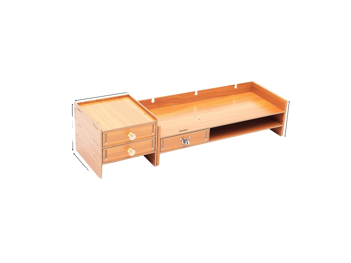 Rack De Computador, Design Compacto, Ampla Opções De Armazenamento, Madeira