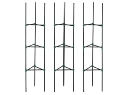 Suportes Para Plantas Trepadeira Aço E Plástico Pp Cor Verde Escuro 38x38x182 Cm Outsunny