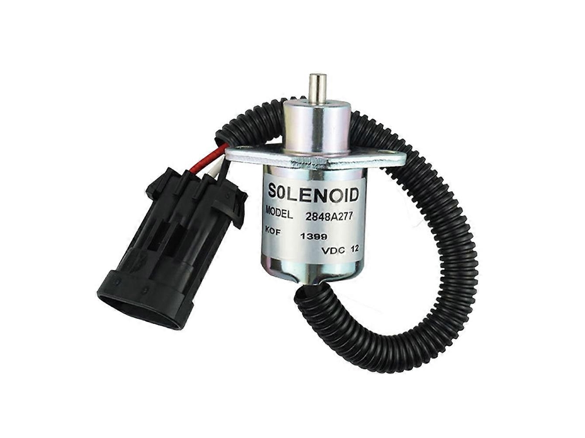 2848a278 Fuel Shutoff Valve Shut Off Válvula Solenoide 12v Para Caterpillar 246 216 226 Perkins Ub704 Motor
