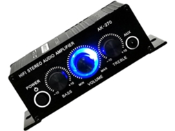 Amplificador de Áudio Digital Estéreo de 2 Canais e 12 V para Alto falantes Passivos SFUSHOS