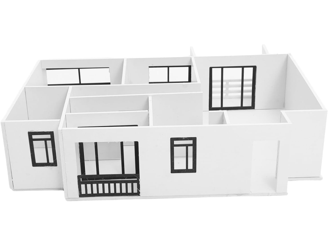 Kit De Construção Arquitetônica Em Escala 1:25, Casa Em Miniatura, Pvc/acrílico, Fácil De Montar